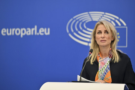 Pressekonferenz im Europäischen Parlament in Straßburg