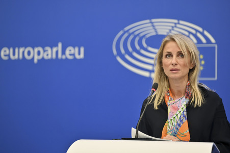 Pressekonferenz im Europäischen Parlament in Straßburg