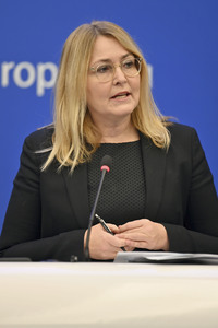 Pressekonferenz im Europäischen Parlament in Straßburg