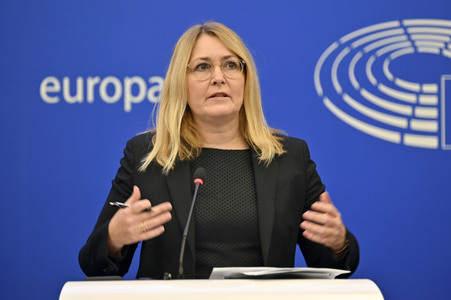 Pressekonferenz im Europäischen Parlament in Straßburg