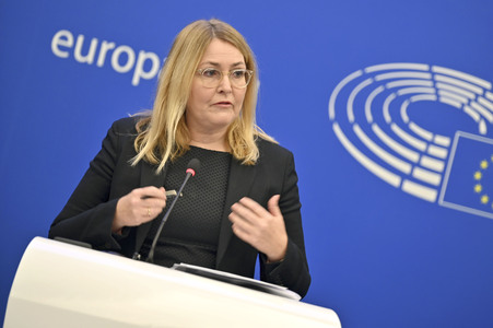 Pressekonferenz im Europäischen Parlament in Straßburg
