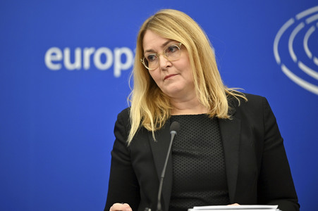 Pressekonferenz im Europäischen Parlament in Straßburg