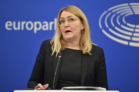 Pressekonferenz im Europäischen Parlament in Straßburg