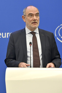 Pressekonferenz im Europäischen Parlament in Straßburg