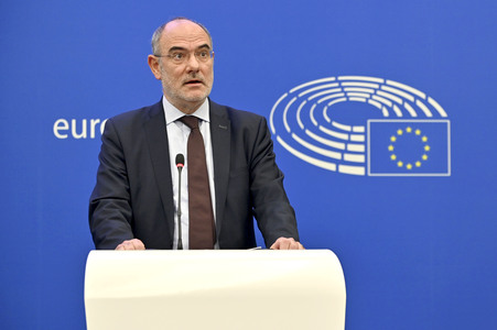 Pressekonferenz im Europäischen Parlament in Straßburg
