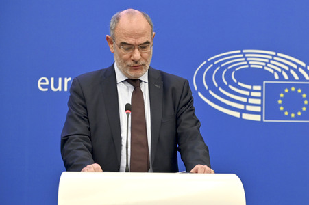 Pressekonferenz im Europäischen Parlament in Straßburg