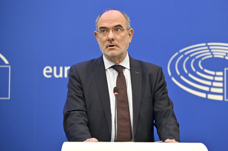 Pressekonferenz im Europäischen Parlament in Straßburg
