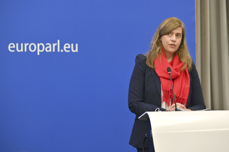 Pressekonferenz im Europäischen Parlament in Straßburg