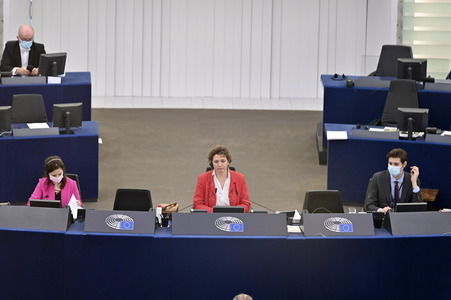 Plenartagung im Europäischen Parlament in Straßburg