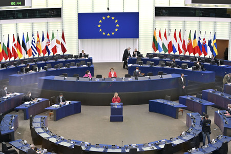 Plenartagung im Europäischen Parlament in Straßburg