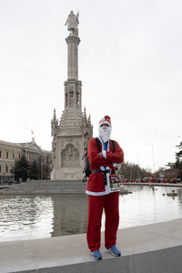 Weihnachtsmann Solidaritätslauf in Madrid