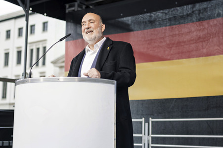 Solidaritätskundgebung für Israel vor dem Brandenburger Tor in Berlin