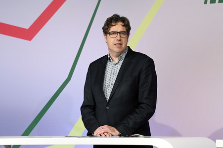 Ergebnisverkündung der digitalen Urabstimmung von Bündnis 90/Die Grünen in Berlin
