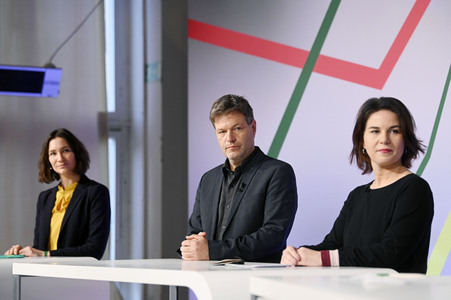 Ergebnisverkündung der digitalen Urabstimmung von Bündnis 90/Die Grünen in Berlin