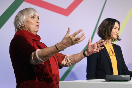 Ergebnisverkündung der digitalen Urabstimmung von Bündnis 90/Die Grünen in Berlin