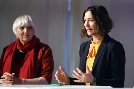 Ergebnisverkündung der digitalen Urabstimmung von Bündnis 90/Die Grünen in Berlin