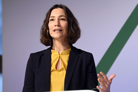 Ergebnisverkündung der digitalen Urabstimmung von Bündnis 90/Die Grünen in Berlin