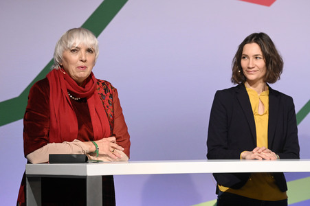 Ergebnisverkündung der digitalen Urabstimmung von Bündnis 90/Die Grünen in Berlin