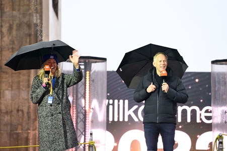 Photocall zur Silvestershow 'Celebrate at the Gate - Willkommen 2022' in Berlin