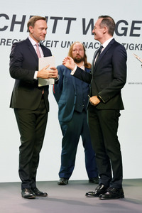 Pressetermin zur Unterzeichnung des Koalitionsvertrages in Berlin