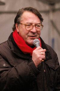 Solidaritätsaktion mit Obdachlosen in Köln