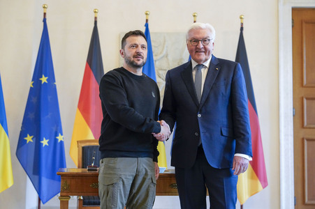 Empfang des Präsidenten der Ukraine im Schloss Bellevue in Berlin