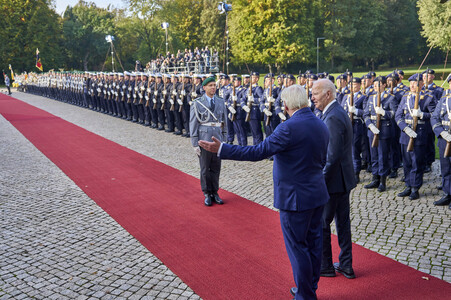 Begrüßung des amerikanischen Präsidenten Joe Biden im Schloss Bellevue in Berlin