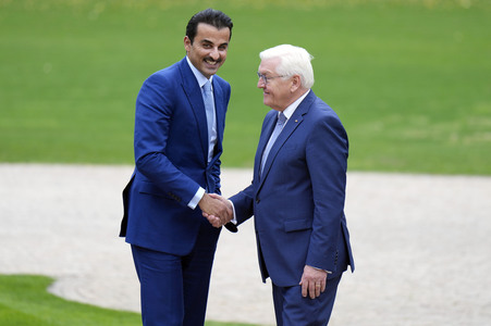 Begrüßung des Emirs des Staates Katar in Berlin