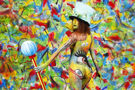 FARBKÖRPER Kalender 2025: Bodypainting Variationen