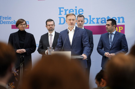 Presseskonferenz der FDP zum Ampel-Aus in Berlin