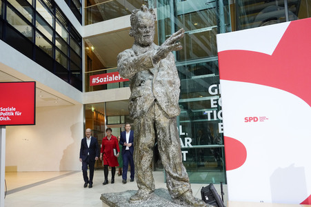 Pressekonferenz der SPD nach den Gremiensitzungen in Berlin