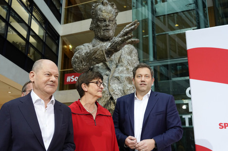 Pressekonferenz der SPD nach den Gremiensitzungen in Berlin