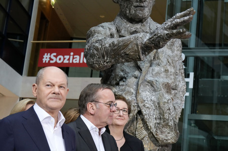 Pressekonferenz der SPD nach den Gremiensitzungen in Berlin