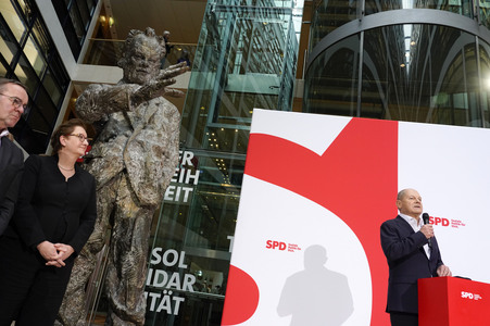 Pressekonferenz der SPD nach den Gremiensitzungen in Berlin
