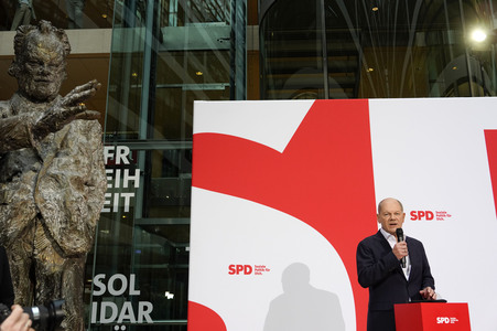 Pressekonferenz der SPD nach den Gremiensitzungen in Berlin