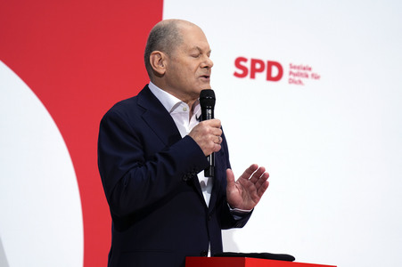 Pressekonferenz der SPD nach den Gremiensitzungen in Berlin