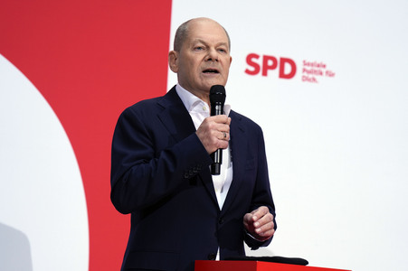 Pressekonferenz der SPD nach den Gremiensitzungen in Berlin