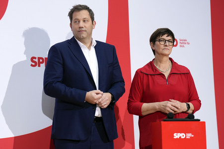 Pressekonferenz der SPD nach den Gremiensitzungen in Berlin