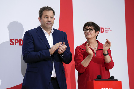 Pressekonferenz der SPD nach den Gremiensitzungen in Berlin