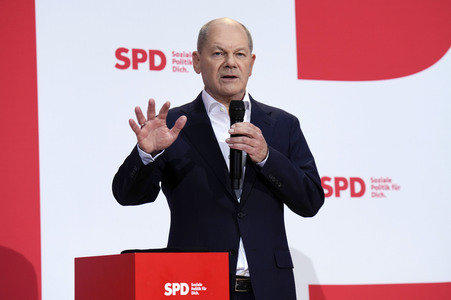 Pressekonferenz der SPD nach den Gremiensitzungen in Berlin