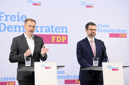 Presseskonferenz der FDP zur Vorstellung des neuen Generalsekretärs Marco Buschmann in Berlin