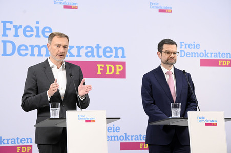 Presseskonferenz der FDP zur Vorstellung des neuen Generalsekretärs Marco Buschmann in Berlin