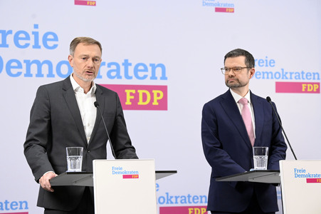 Presseskonferenz der FDP zur Vorstellung des neuen Generalsekretärs Marco Buschmann in Berlin