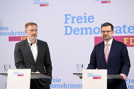 Presseskonferenz der FDP zur Vorstellung des neuen Generalsekretärs Marco Buschmann in Berlin