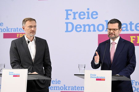 Presseskonferenz der FDP zur Vorstellung des neuen Generalsekretärs Marco Buschmann in Berlin
