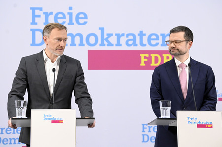 Presseskonferenz der FDP zur Vorstellung des neuen Generalsekretärs Marco Buschmann in Berlin