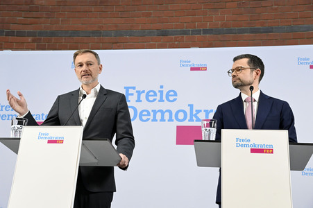 Presseskonferenz der FDP zur Vorstellung des neuen Generalsekretärs Marco Buschmann in Berlin