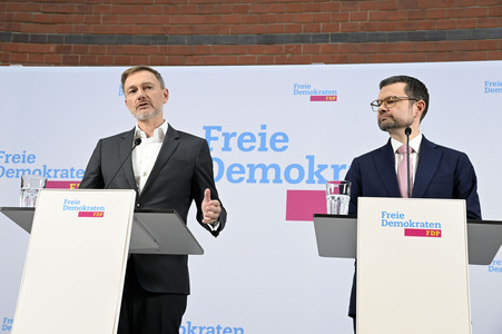 Presseskonferenz der FDP zur Vorstellung des neuen Generalsekretärs Marco Buschmann in Berlin