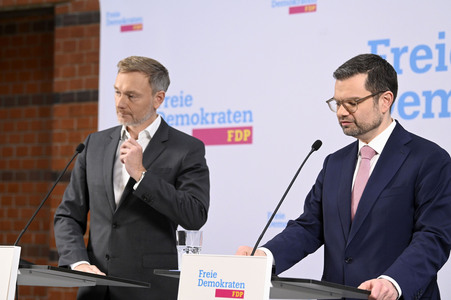 Presseskonferenz der FDP zur Vorstellung des neuen Generalsekretärs Marco Buschmann in Berlin