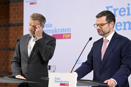Presseskonferenz der FDP zur Vorstellung des neuen Generalsekretärs Marco Buschmann in Berlin